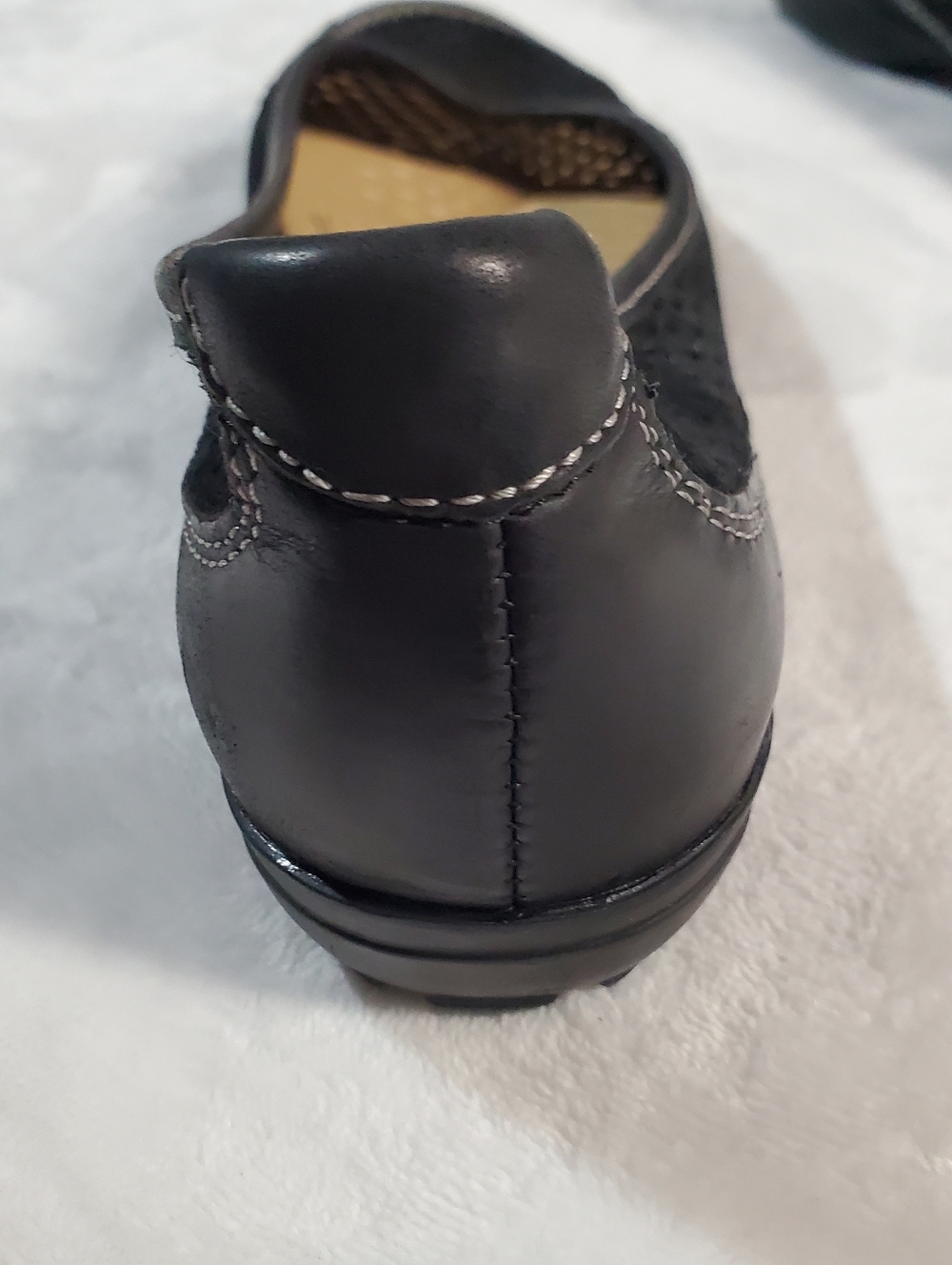 Naturalizer Black Perforated Leather Ballet Flats - Picture 3 of 7